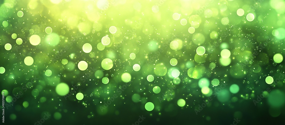 Green bokeh background with green glitter, St. Patrick's Day theme, Green bokeh background with green glitter, St. Patrick's Day theme,