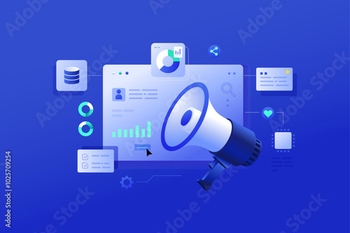 Digital Marketing Data Analytics illustration