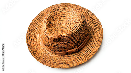 Straw hat isolated on white background