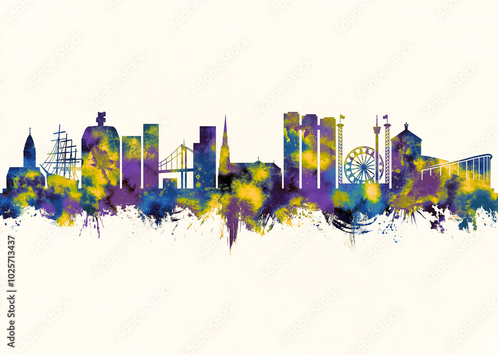 Gothenburg City Skyline. Cityscape Skyscraper Buildings Landscape City Background Modern Art Architecture Downtown Abstract Landmarks Travel Business Building View Corporate
