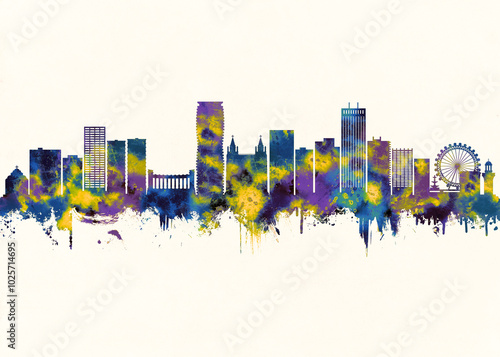 Guayaquil City Skyline. Cityscape Skyscraper Buildings Landscape City Background Modern Art Architecture Downtown Abstract Landmarks Travel Business Building View Corporate