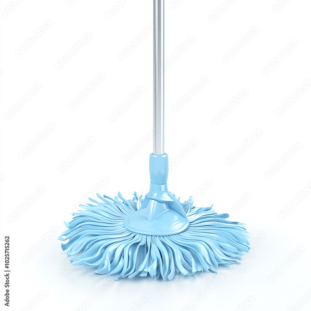 Blue cleaning mop, modern design, isolated on white background. Blue cleaning mop, modern design, isolated on white background.