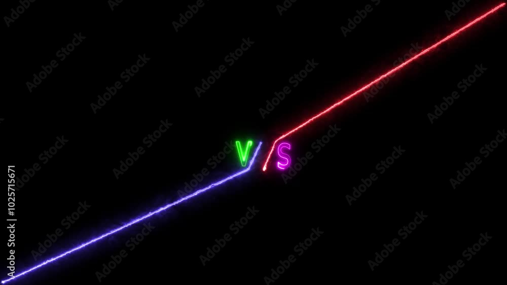 VS versus bars neon animated VS versus bars neon animated