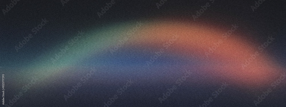 A curved arc of light with a gradient blending from neon green to soft coral, noise texture effect A curved arc of light with a gradient blending from neon green to soft coral, noise texture effect