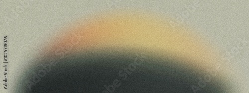 A curved arc of light with a gradient blending from pastel orange to forest green, noise texture effect