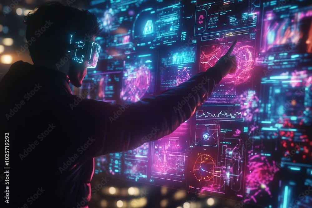 A futuristic New Year’s resolution board that glows as people add their goals, which turn into floating holograms that display in the sky A futuristic New Year’s resolution board that glows as people add their goals, which turn into floating holograms that display in the sky