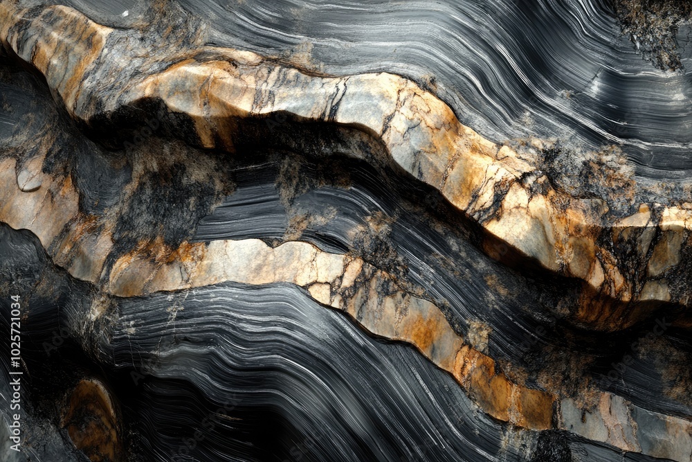 Close-up shot of black and brown rock. This image can be used for backgrounds or textures. Close-up shot of black and brown rock. This image can be used for backgrounds or textures.