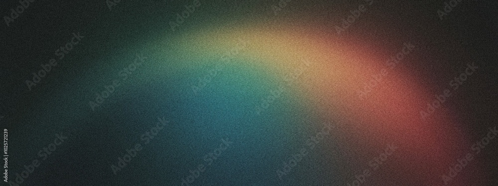 A curved arc of light with a gradient blending from soft rose to teal, noise texture effect A curved arc of light with a gradient blending from soft rose to teal, noise texture effect