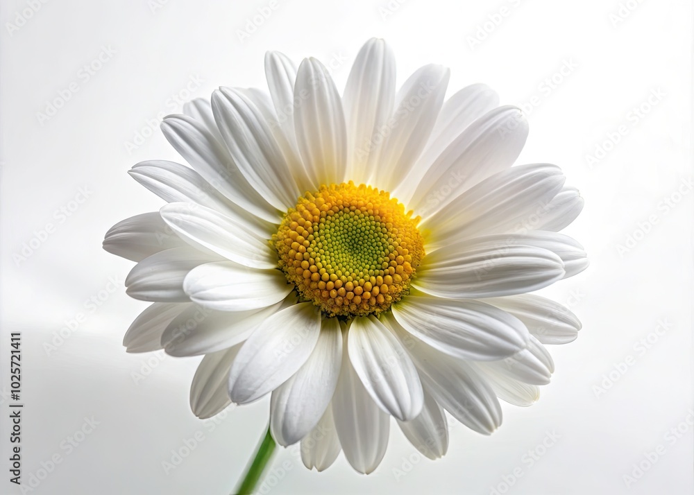 Capture the essence of minimalism with a beautiful white daisy on a clean white backdrop. Ideal for elegant designs, this stock photo offers a touch of nature. Capture the essence of minimalism with a beautiful white daisy on a clean white backdrop. Ideal for elegant designs, this stock photo offers a touch of nature.