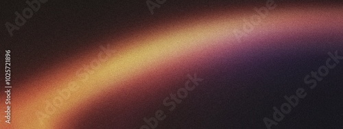 A curved arc of light with a gradient blending from plum to gold, noise texture effect