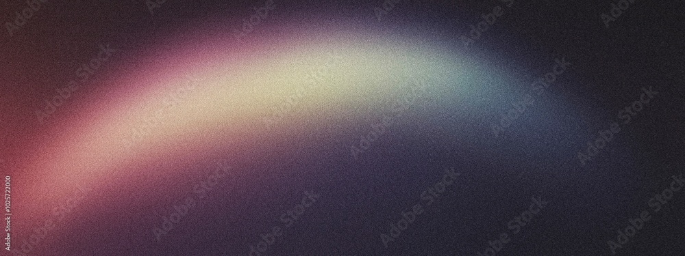A curved arc of light with a gradient blending from lime to violet, noise texture effect A curved arc of light with a gradient blending from lime to violet, noise texture effect