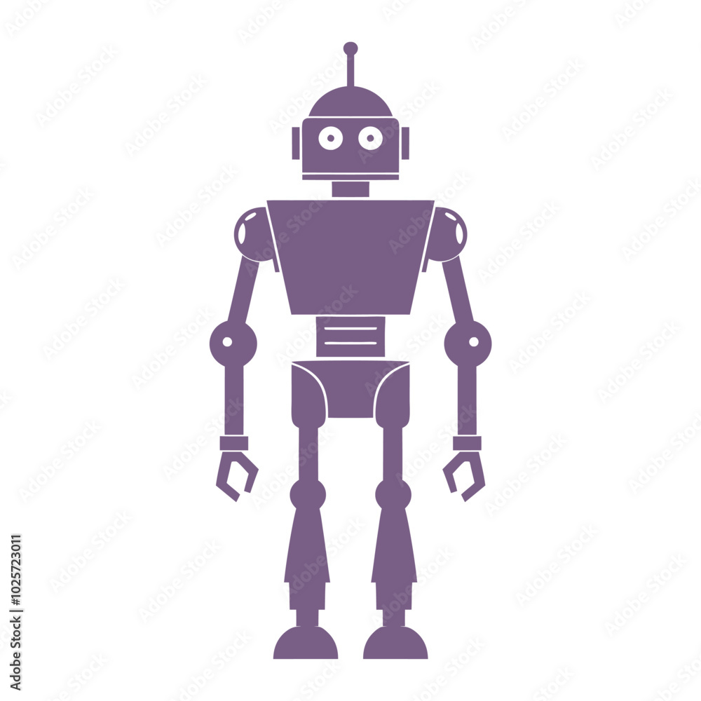AI technology concept with cute robot character. Artificial intelligence in science and business, smart machine concept. Cartoon illustration with futuristic bot. Electronic robotic humanoid machine AI technology concept with cute robot character. Artificial intelligence in science and business, smart machine concept. Cartoon illustration with futuristic bot. Electronic robotic humanoid machine