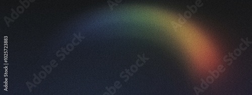 A curved arc of light with a gradient blending from soft yellow to indigo, noise texture effect