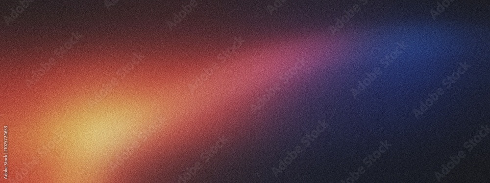 A curved arc of light with a gradient blending from tangerine to sky blue, noise texture effect A curved arc of light with a gradient blending from tangerine to sky blue, noise texture effect