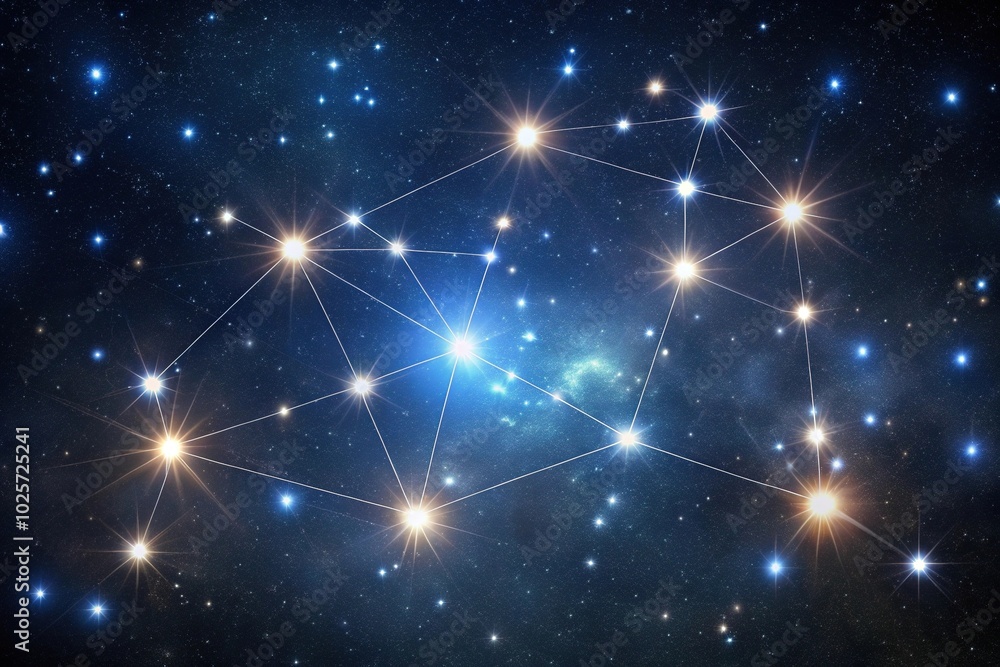 Fototapeta premium Close-up of constellation Hercules in a dark starry sky