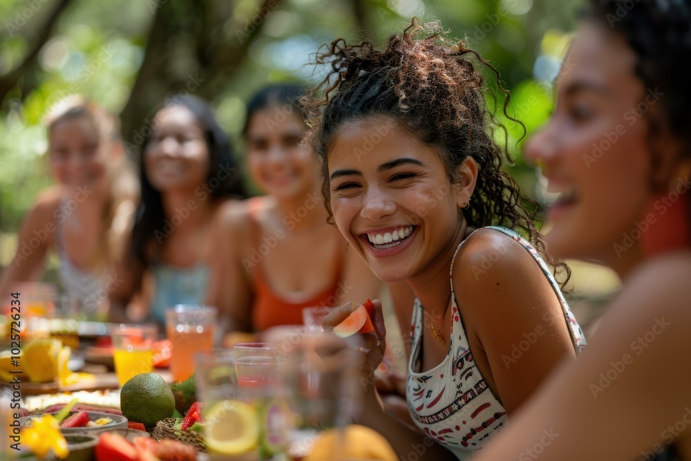 A group of friends enjoying a picnic in the park. AI. A group of friends enjoying a picnic in the park. AI.