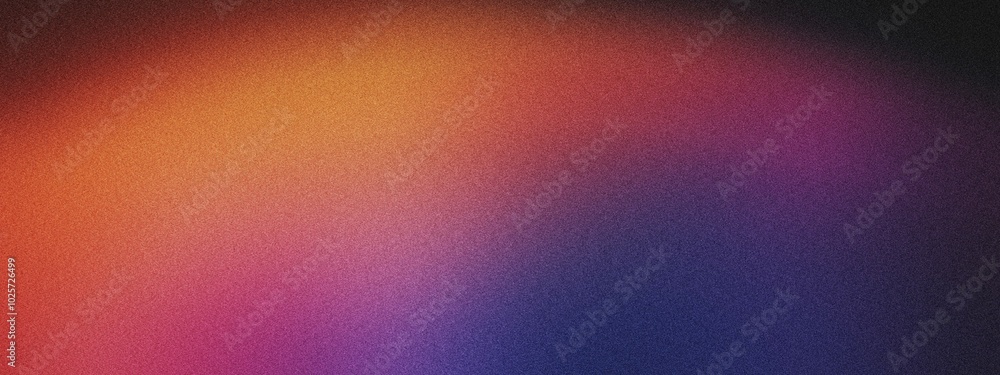 Fototapeta premium A curved arc of light with a gradient blending from sunset orange to royal purple, noise texture effect