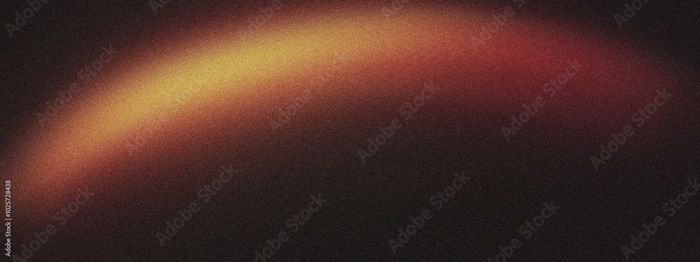 A curved arc of light with a gradient blending from neon yellow to fiery red, noise texture effect