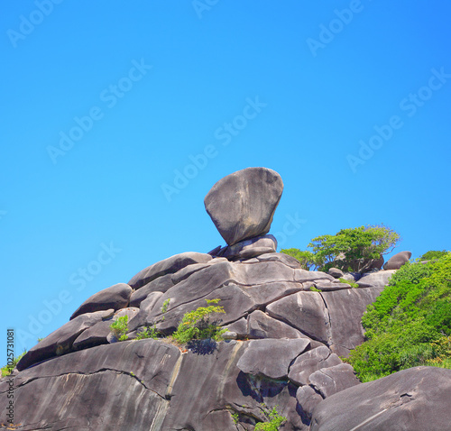 Sail Rock, Ko Similan Island, Mu Ko Similan National Park,  Andaman Sea, Thailand. photo