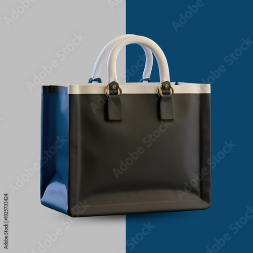 Black Friday Tote Bag Mockup with Blue and White Design