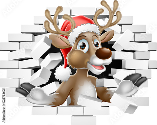 Christmas Reindeer in Santa...