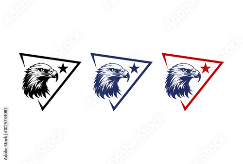 eagle logo design set of eagle pack photo