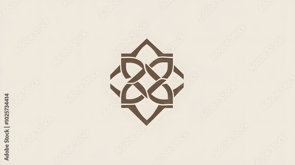 Abstract Geometric Pattern with Intertwined Lines Abstract Geometric Pattern with Intertwined Lines