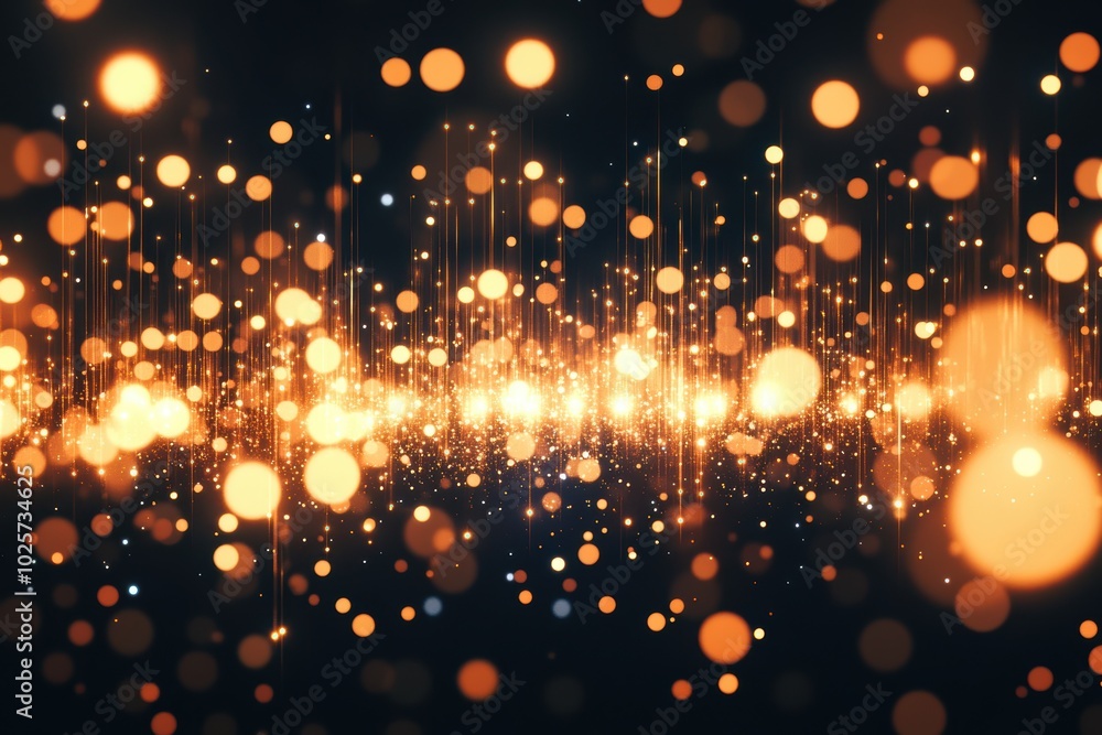 Shimmering golden light bokeh background for elegant designs Shimmering golden light bokeh background for elegant designs