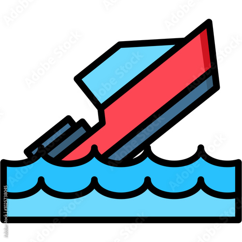 Sinking Boat Icon