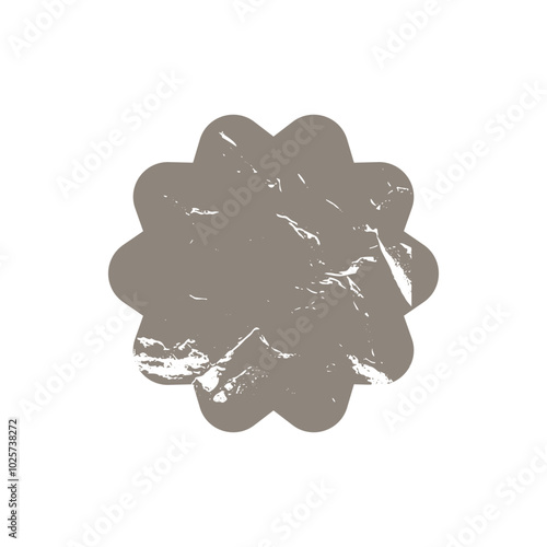 Grunge starburst, shabby sunburst vector price tag, shape label. Empty, beige price flash for promotion, marketing, sales concept