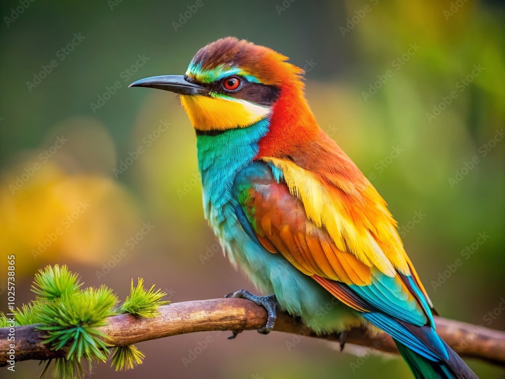 Fototapeta premium Majestic National Bird of Hungary in Natural Habitat, Captured in Stunning Detail and Colorful Plumage