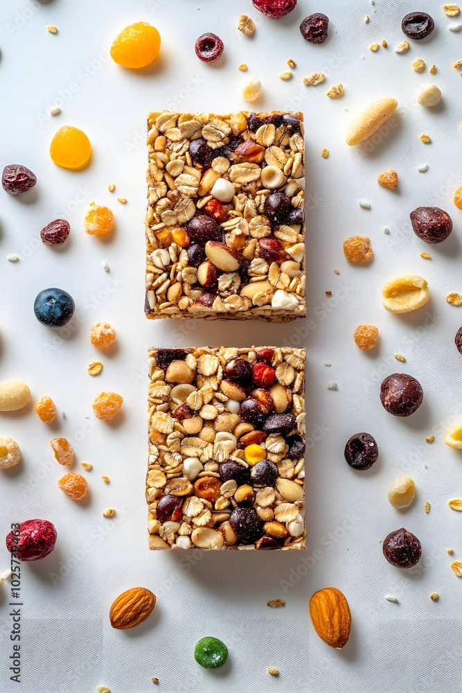healthy snack food bars with granoma and dried fruit healthy snack food bars with granoma and dried fruit