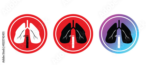 Human lungs, Respiratory system icon,red and blue splashes, Shrink lungs, Type of lungs,Medical field vector,affected lungs icon,Lung human icon, Respiratory system healthy lungs anatomy flat medical 