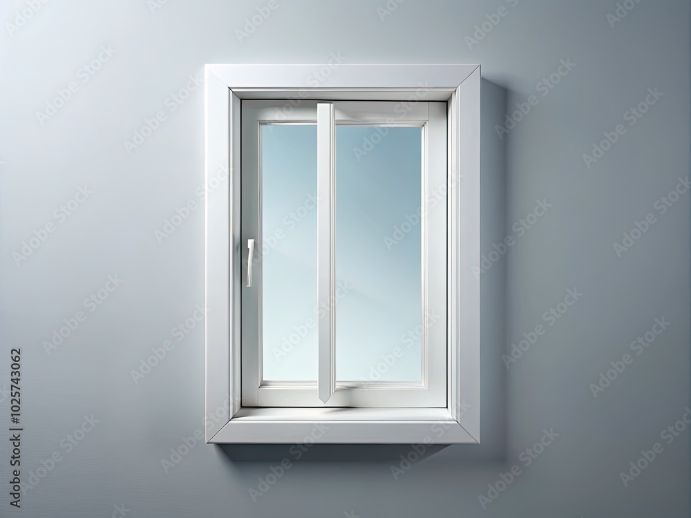 Modern white plastic window, perfectly isolated for home design and architecture, combining style and functionality to improve insulation and energy efficiency in living areas. Modern white plastic window, perfectly isolated for home design and architecture, combining style and functionality to improve insulation and energy efficiency in living areas.