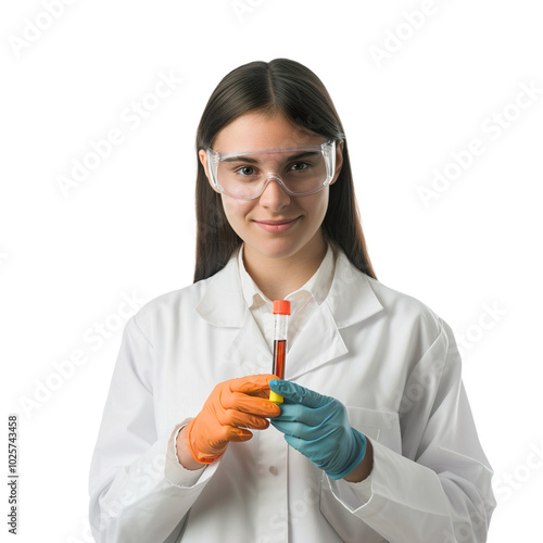 female doctor holding pills