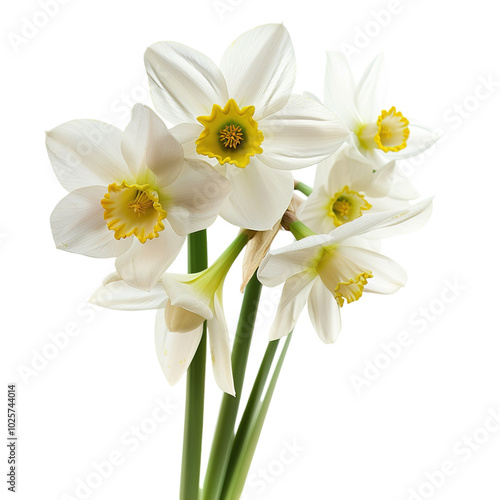 daffodils isolated on white photo