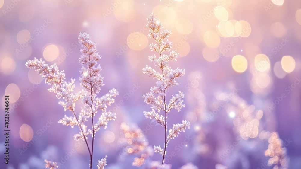 The Frosted Flowers in Sunset The Frosted Flowers in Sunset