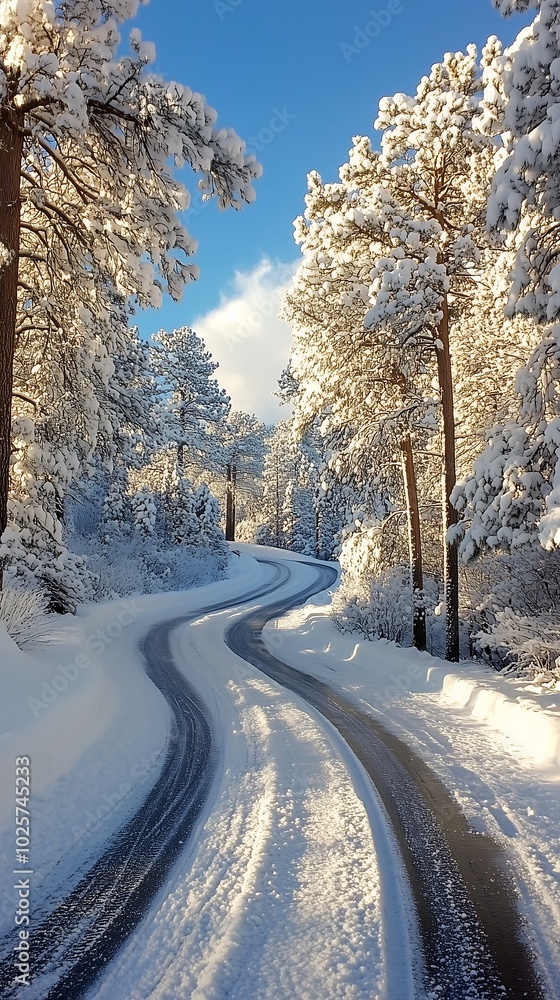 Obraz premium road in the snow