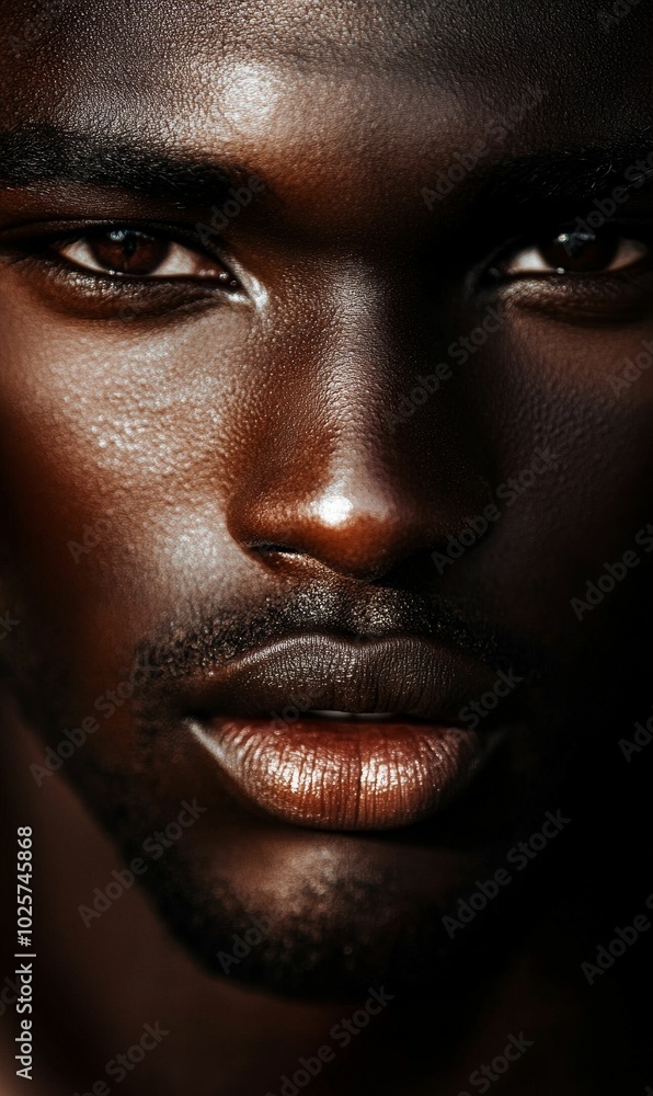 Close-up portrait of a man's face. Close-up portrait of a man's face.