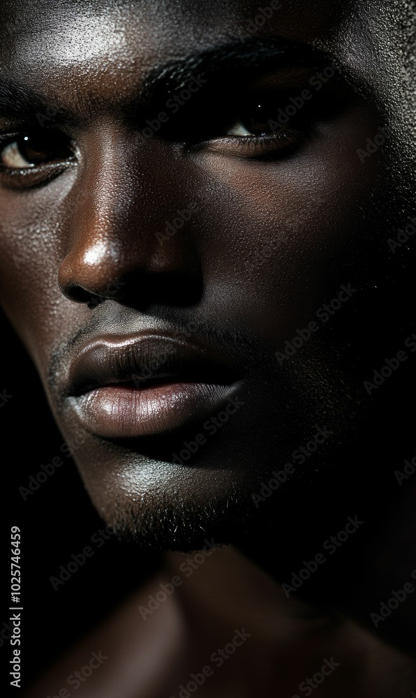 Close-up portrait of a man's face. Close-up portrait of a man's face.