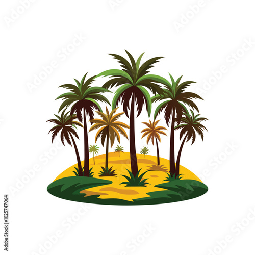 palm trees with water K.eps