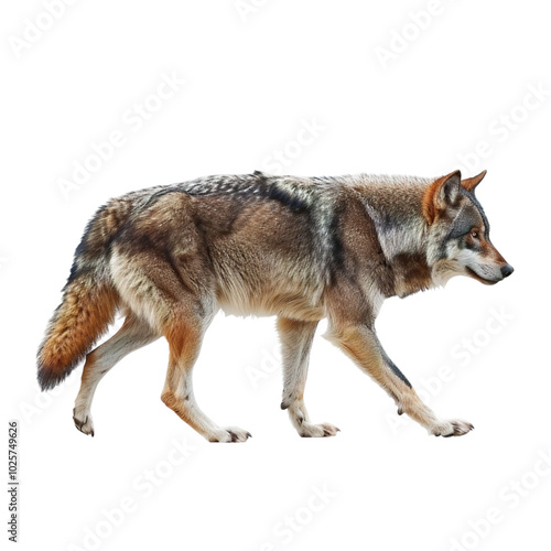 wolf isolated on white photo