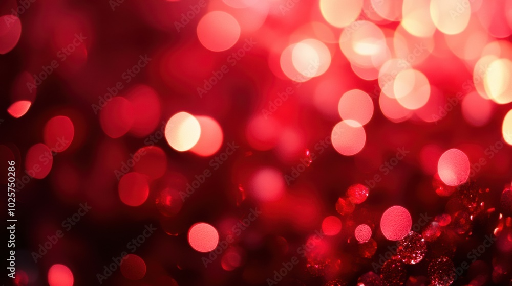 The Red Bokeh Glitter Background The Red Bokeh Glitter Background