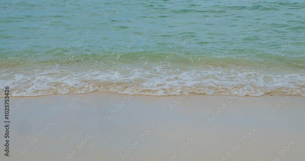 Tranquil Mauritius Beach: Low-Angle View of Serene Coastal Beauty in 4K - Waves Hitting the Shoreline for Relaxation and Tropical Vibes Tranquil Mauritius Beach: Low-Angle View of Serene Coastal Beauty in 4K - Waves Hitting the Shoreline for Relaxation and Tropical Vibes