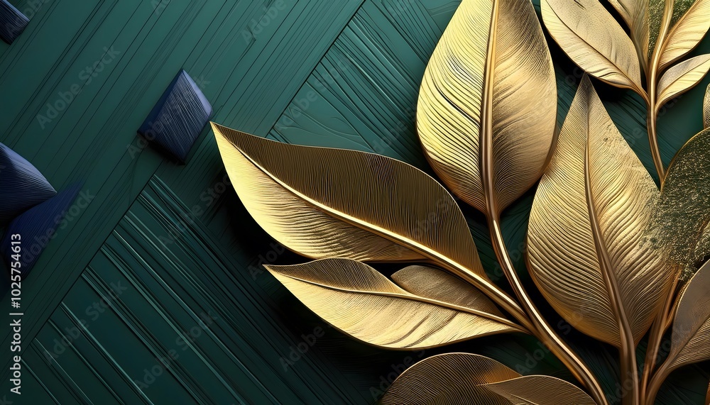 Beautiful leaf-shaped gold leaf Show off your skill and care in designing gold leaf. Beautiful leaf-shaped gold leaf Show off your skill and care in designing gold leaf.