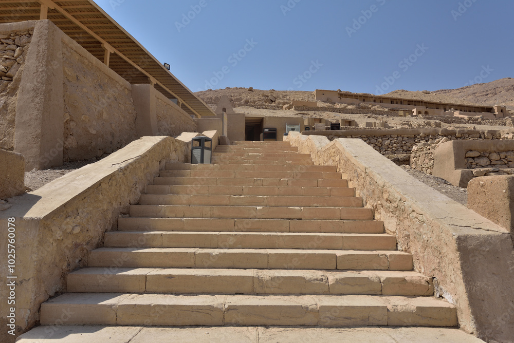 Fototapeta premium Valley of the Artisans or Deir el-Medina is an ancient Egyptian workmen's village
