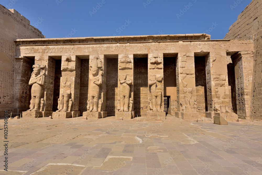 Obraz premium Medinet Habu is the most famous landmark in Luxor, Egypt
