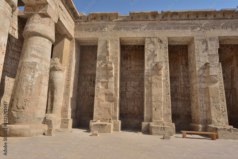 Medinet Habu is the most famous landmark in Luxor, Egypt Medinet Habu is the most famous landmark in Luxor, Egypt