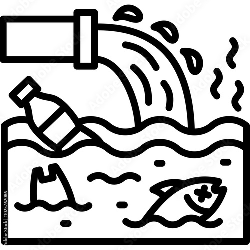 Water Pollution Icon