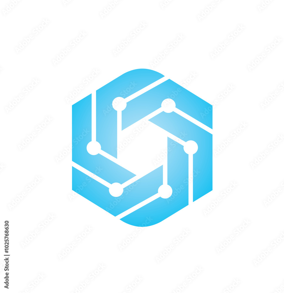 Hexagonal Wire Circuit Logo Vector Symbol Design Icon Hexagonal Wire Circuit Logo Vector Symbol Design Icon